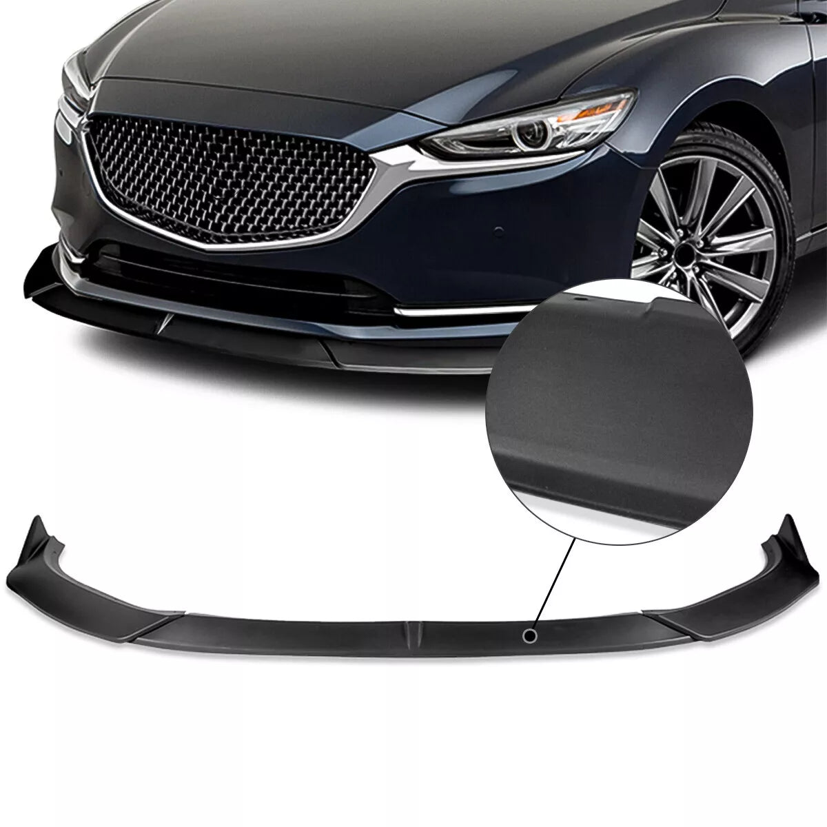 GEN PERFORMANCE 19-21 MAZDA 6 MATTE BLACK FRONT BUMPER LIP