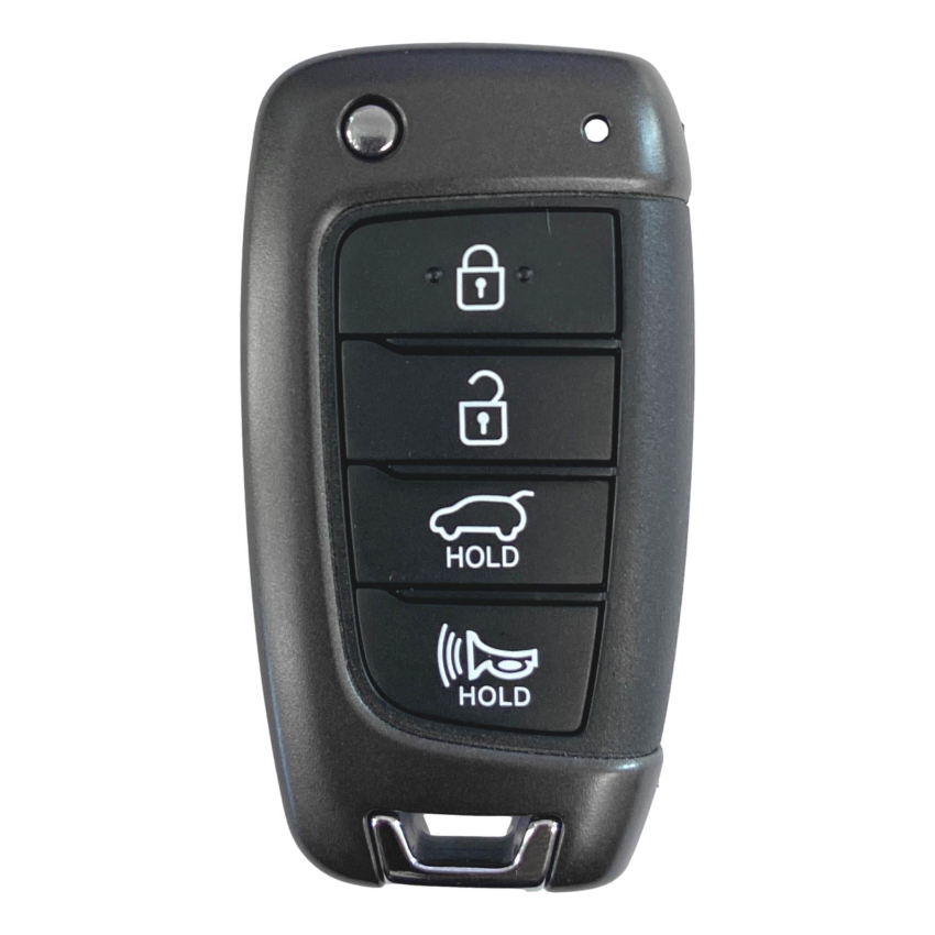 Hyundai 4 Button Flip Key Shell w/ Hatch