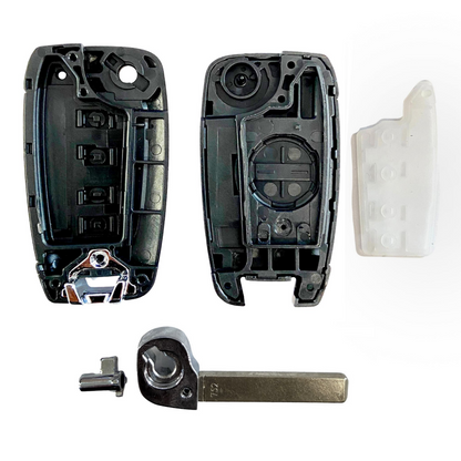 Hyundai 4 Button Flip Key Shell w/ Hatch