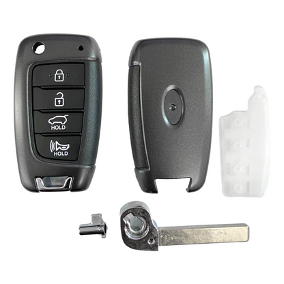Hyundai 4 Button Flip Key Shell w/ Hatch