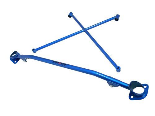 Megan Racing Race Spec Strut Tower Bars for Honda S2000 2000-2009 Blue Aluminum One Piece X Brace