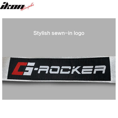 Universal Gray 4 Point Buckle Racing Seat Belt Harness Nylon