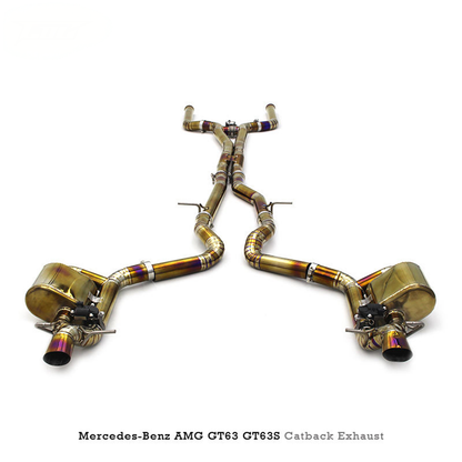 Titanium Valved Catback Exhaust System for Mercedes Benz AMG GT63 GT63S X290 4.0T