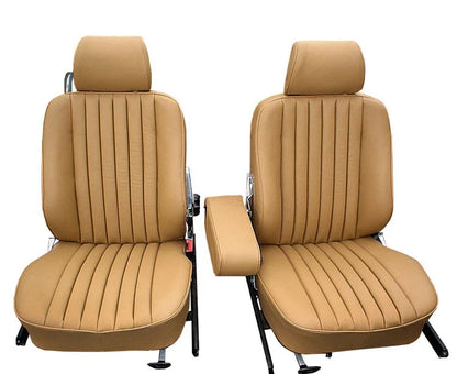 1972-1989 Mercedes Benz R107 Leather seat Covers 280SL 450SL 380SL 560SL W107 SL In Saddle Brown