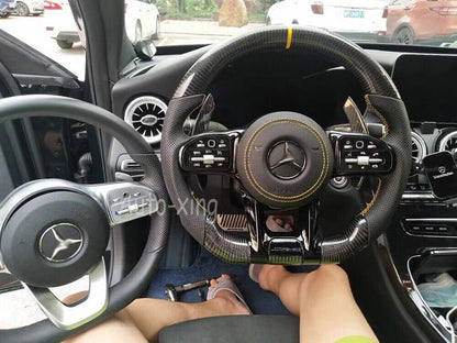 Mercedes-Benz 2020+ AMG Performance Style Customizable Steering Wheel (Fits 2010+ All Models)