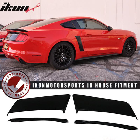 2015-2017 Ford Mustang Unpainted Side Window Louver Rear Fender Scoop