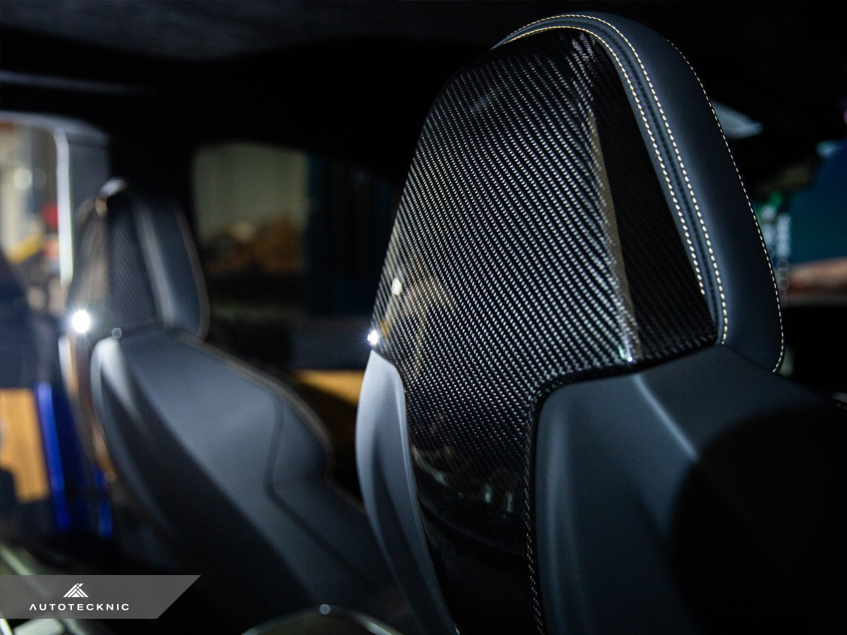 AutoTecknic Dry Carbon Seat Back Cover Set - BMW G42 M240I