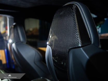 AutoTecknic Dry Carbon Seat Back Cover Set - BMW G42 M240I