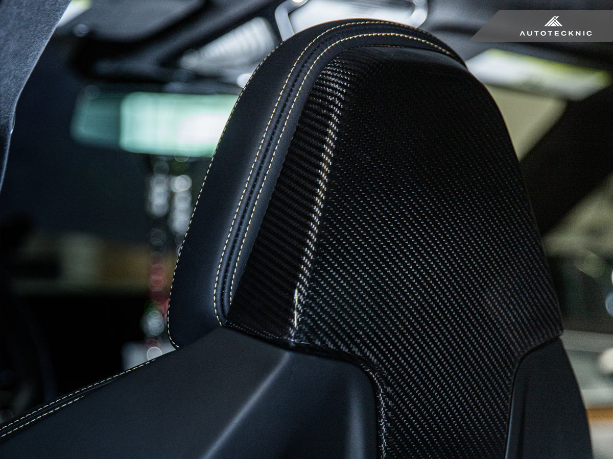 AutoTecknic Dry Carbon Seat Back Cover Set - BMW F91/ F92/ F93 M8