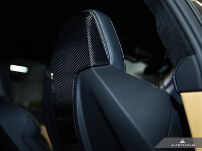 AutoTecknic Dry Carbon Seat Back Cover Set - BMW G01 X3 M40I | G02 X4 M40I