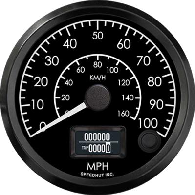 SPEEDOMETER GPS 3-3/8 100MPH