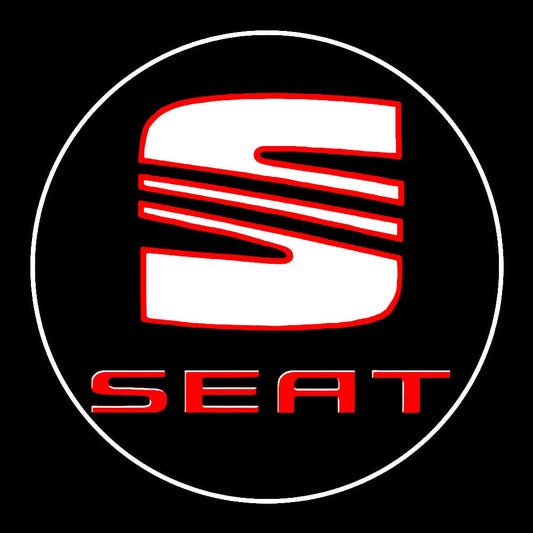 SEAT Leon Door Stick On Puddle Lights Various Designs 2005-2026