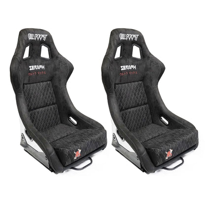 BULL BOOST Ultra-Max Seraph Racing Bucket Seats with Slider Rails – Pair