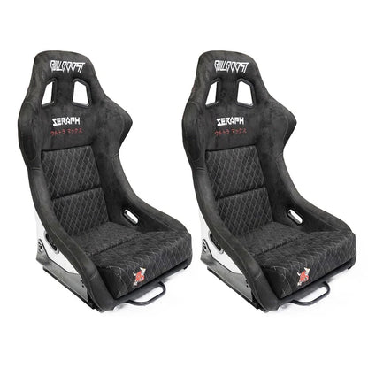 Bull Boost Performance Ultra-Max Adjustable Racing Bucket Seats w/ Seat sliders (Pair)