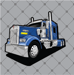 Semi Truck Sticker