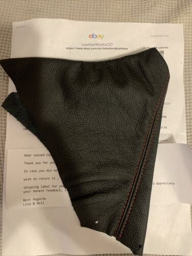1989-1996 Chevy Corvette C4 Genuine Leather MANUAL Shift Boot Cover In Black