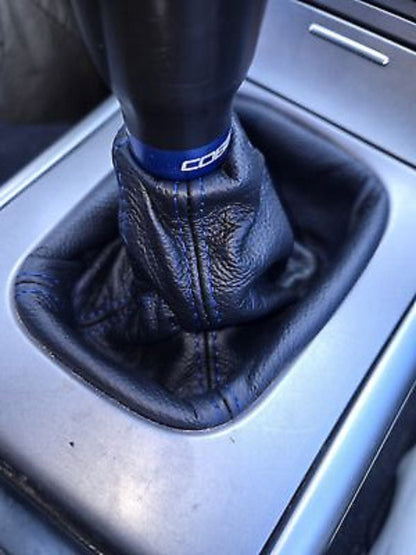 For 2003-2010 Subaru Legacy Outback Genuine Leather Parking Brake & Shift Boot Cover Set