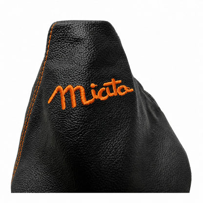 Custom Embroidery Leather Shift Boot Cover For Mazda MX-5 MK1 2005 2006 2007 2008 2009