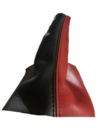 2005-2009 FORD MUSTANG GT Red & Black Leather Manual Shift Boot Cover