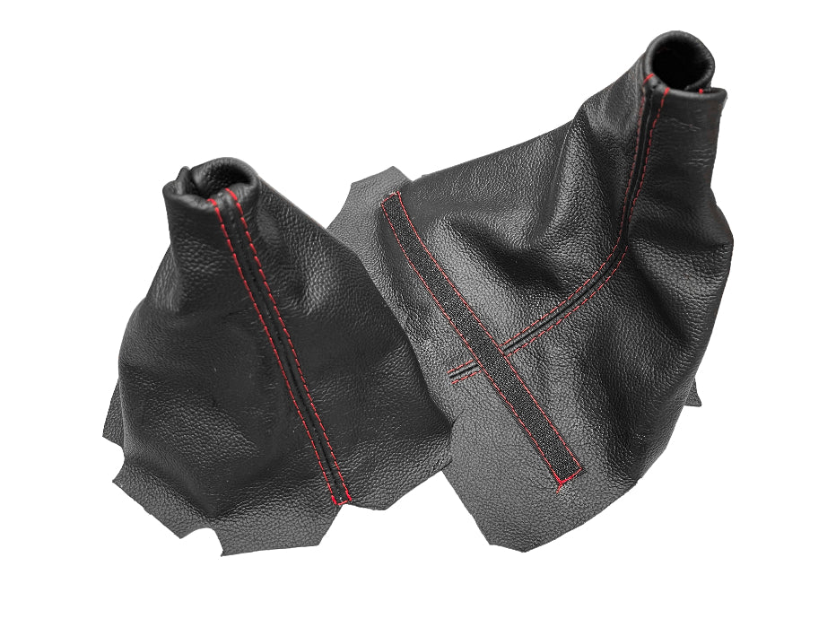 Leather Shift & Parking Brake Boot Cover For 1997-2004 Chevy Corvette C5 V8 Z06