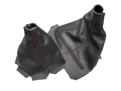 Leather Shift & Parking Brake Boot Cover For 1997-2004 Chevy Corvette C5 V8 Z06