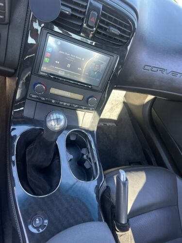 Black Alcantara Real Suede Shift Handbrake Boot Console lid Cover For Chevy Corvette C6 2005-2013
