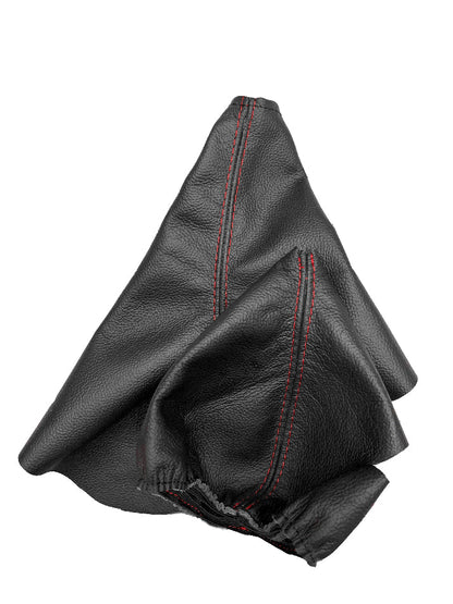 Red Stitch Genuine Leather AUTOMATIC Shift & Parking Brake Boot Cover For 2005-2013 Chevy Corvette C6