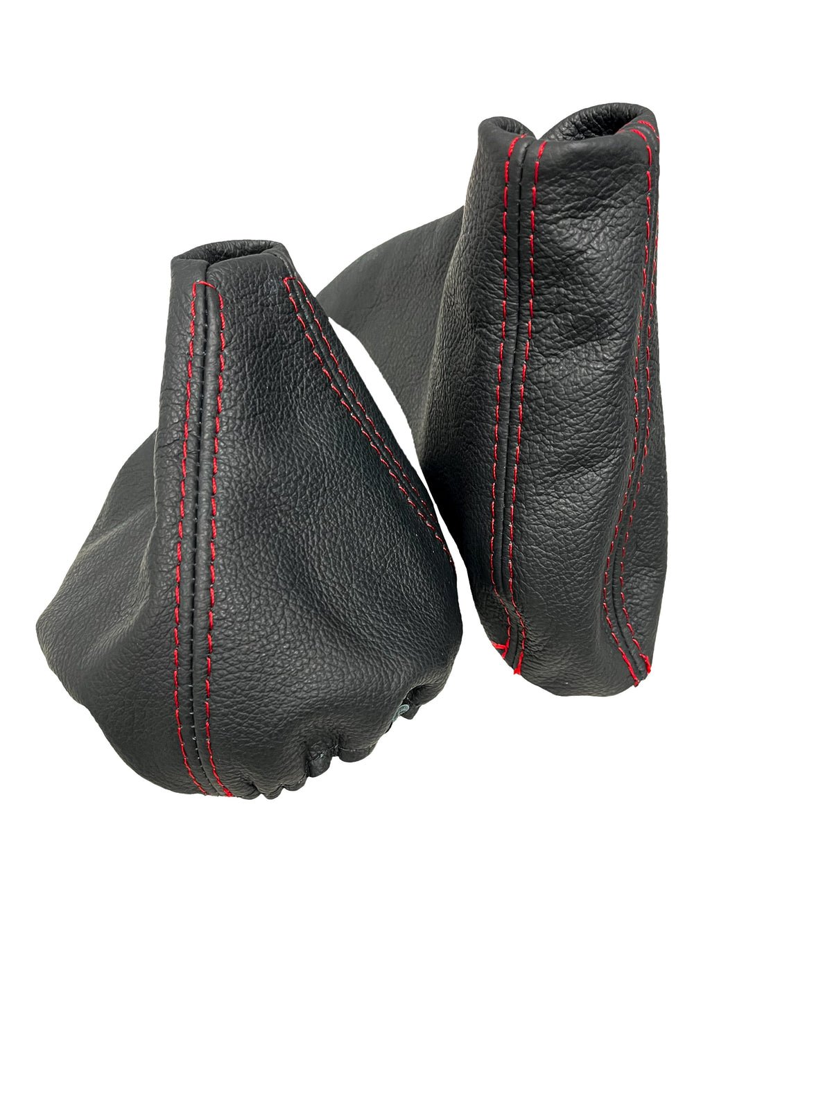 For 2005-2013 BMW E91 E92 E93 Genuine Leather Parking Brake & Shift Boot Cover In Black