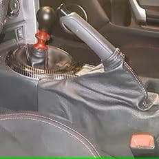 Genuine Leather Automatic Shift & Handbrake Boot Cover For 2012-2020 Subaru BRZ Scion FR-S Toyota GT86