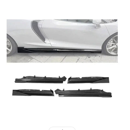 MWD Style Carbon Fiber Side Skirt Extension for McLaren GT