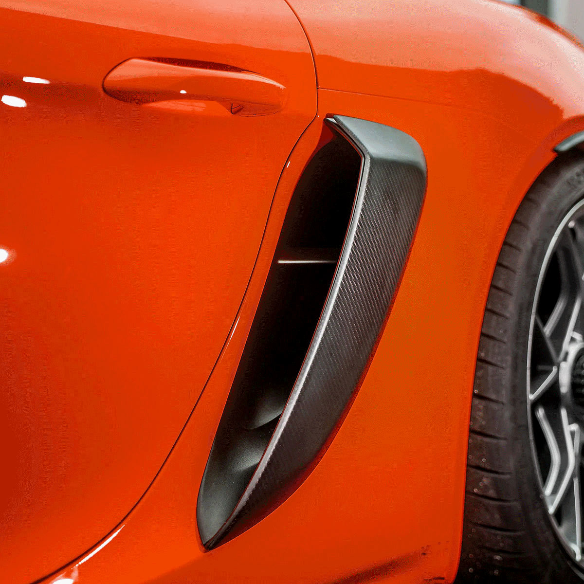 SilverRocket Dry Carbon Fiber Rear Side Air Intake Covers | Porsche GT4/GT4 RS