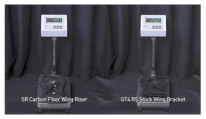 SilverRocket Dry Carbon 3" Wing Risers | Porsche GT4 RS