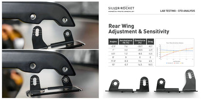 SilverRocket DRS-1 Flex Carbon Swan Neck Wing | Porsche 718 GT4/GT4 RS