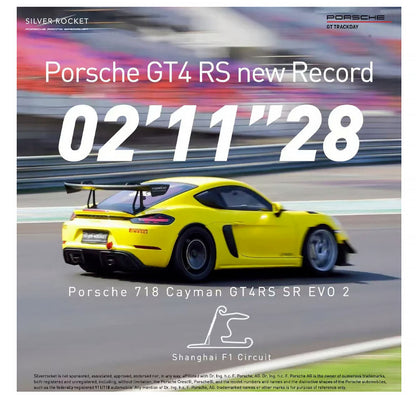 SilverRocket DRS-1 Flex Carbon Swan Neck Wing | Porsche 718 GT4/GT4 RS