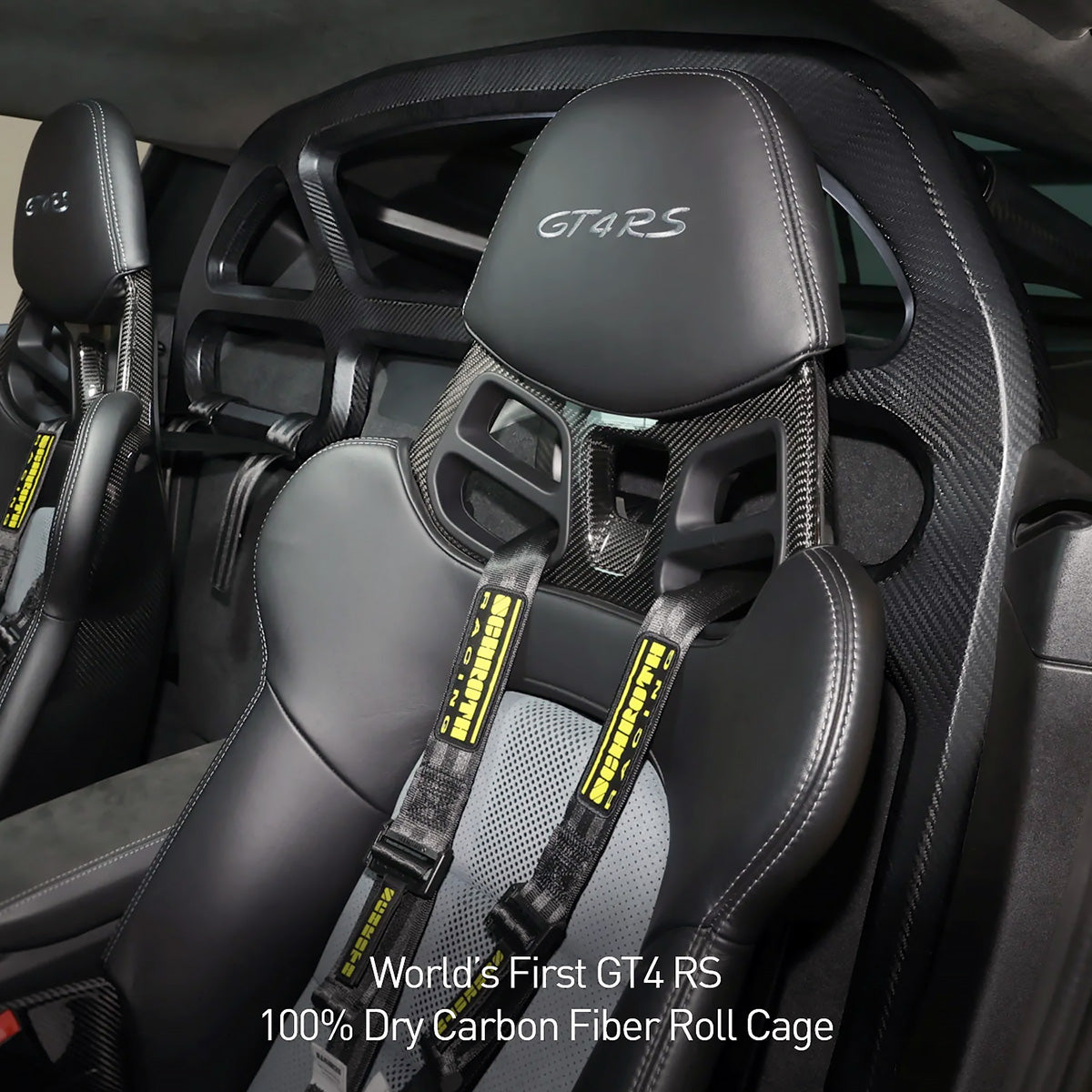 SilverRocket Dry Carbon Fiber Roll Bar for Porsche Cayman 718/981 | FIA Certified