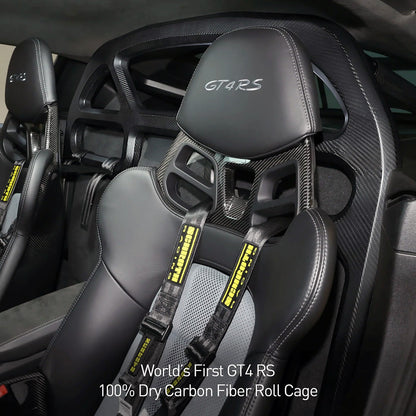 SilverRocket Dry Carbon Fiber Roll Bar for Porsche Cayman 718/981 | FIA Certified