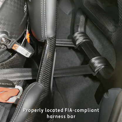 SilverRocket Dry Carbon Fiber Roll Bar for Porsche Cayman 718/981 | FIA Certified