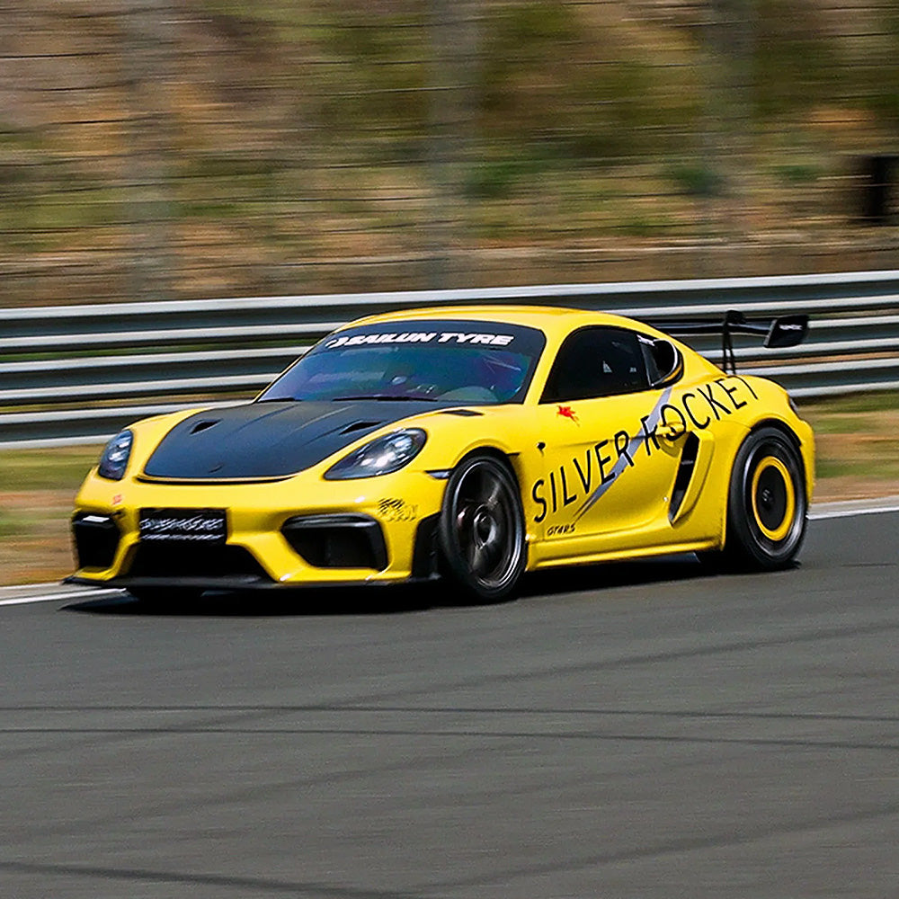 SilverRocket Front Dry Carbon Aeroshield Splitter | Porsche GT4 RS