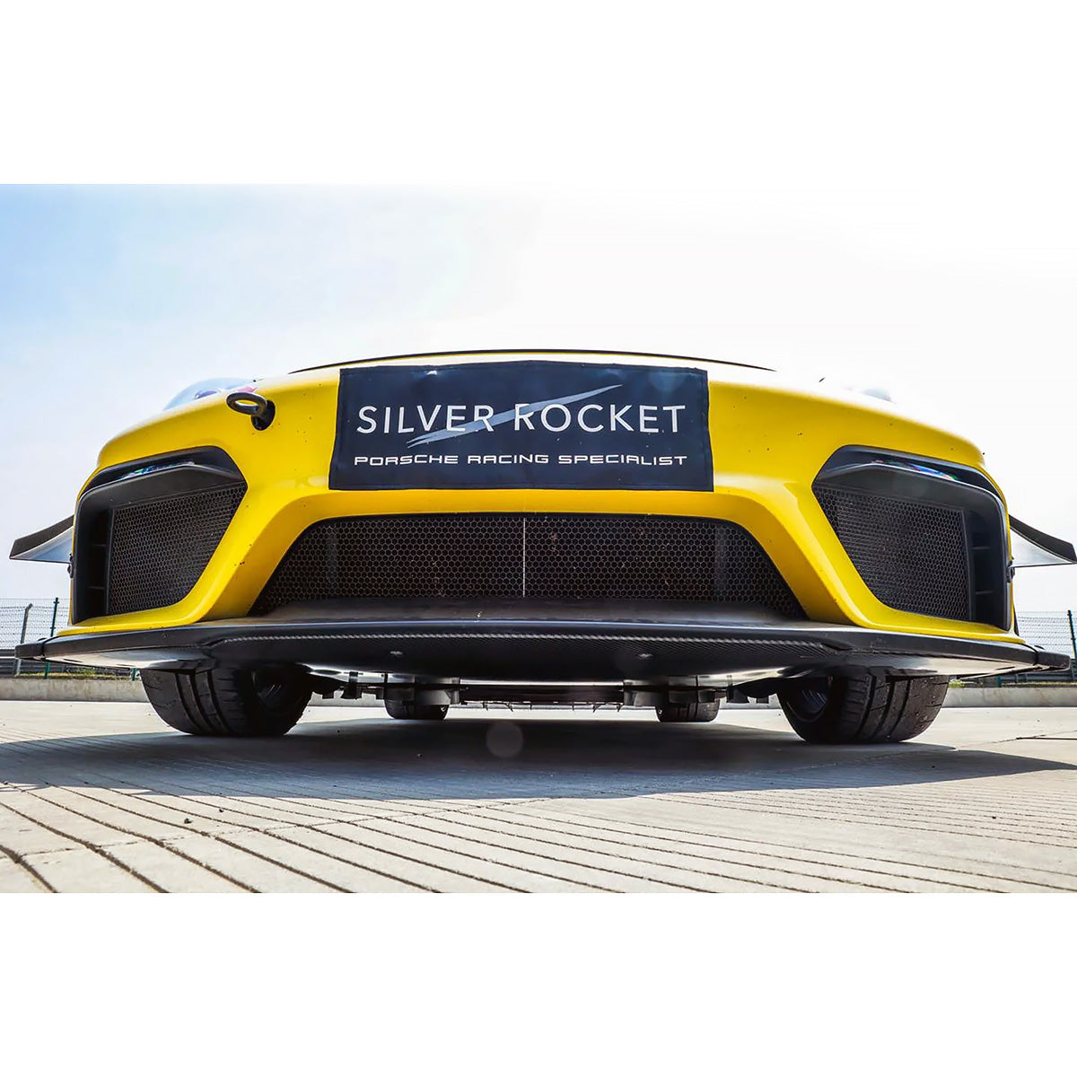 SilverRocket Front Dry Carbon Aeroshield Splitter | Porsche GT4 RS