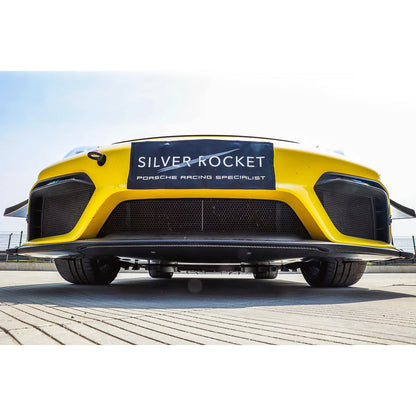 SilverRocket Front Dry Carbon Aeroshield Splitter | Porsche GT4 RS