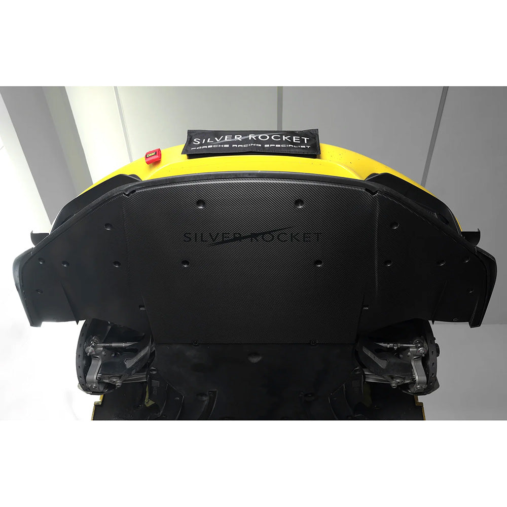 SilverRocket Front Dry Carbon Aeroshield Splitter | Porsche GT4 RS