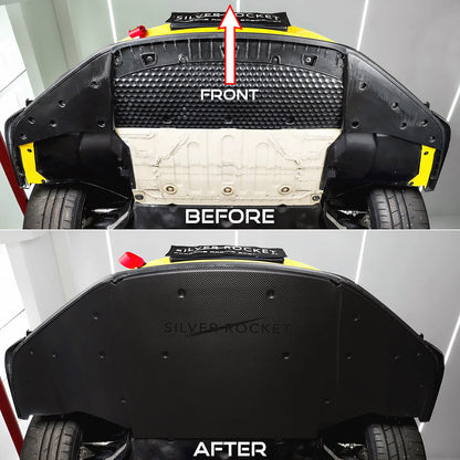 SilverRocket Front Dry Carbon Aeroshield Splitter | Porsche GT4 RS