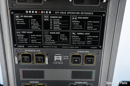 Overhead Control Panel Offroad Operation Reference Plate - 2024+ Grenadier