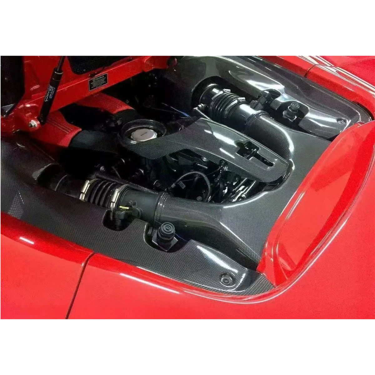 Dry Carbon Fiber Engine Bay Cover Set for Ferrari 488