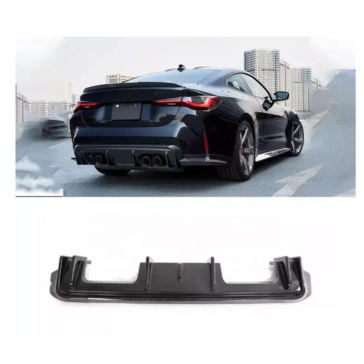 Carbon Fiber Rear Diffuser Corner Extensions for BMW G80 M3 G82 M4