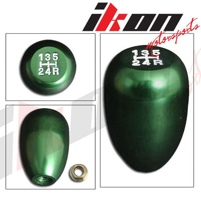 Honda Acura JDM 5-Speed Green knob Shift Knob Stitch Suede Boot Cover