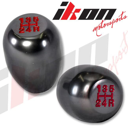 Gunmetal M10X1.5 MT T-R Gear Shift Knob 5 Speed JDM Emblem Badge