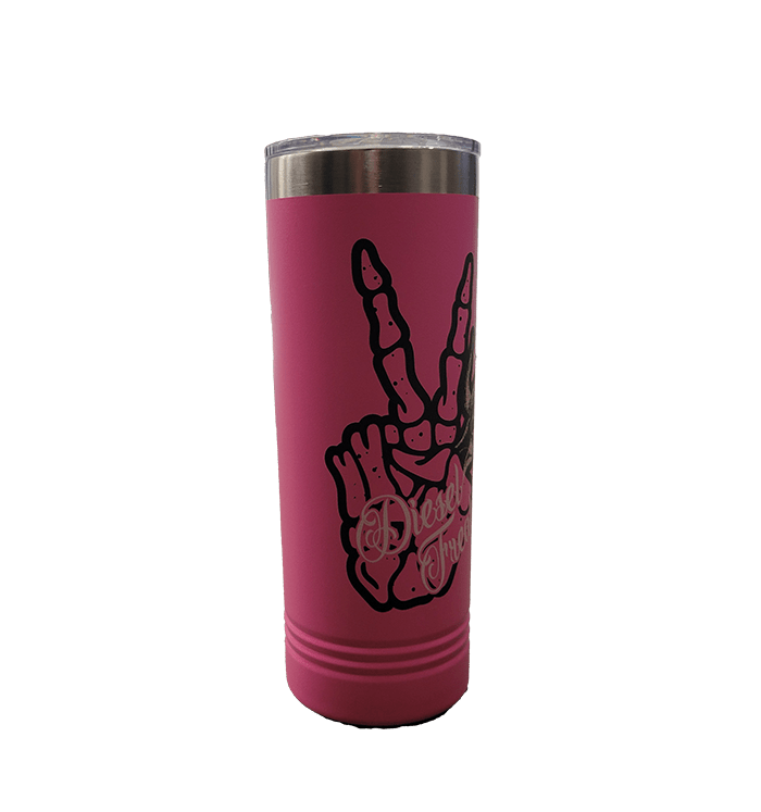 Skully Hand Rose Skinny Tumbler
