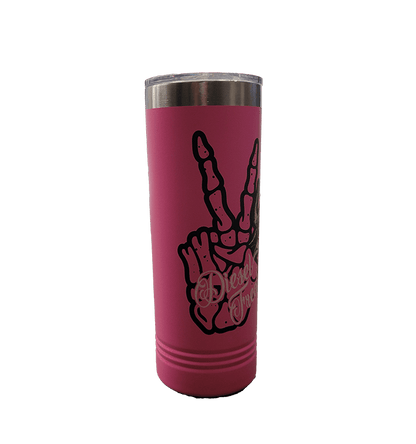 Skully Hand Rose Skinny Tumbler