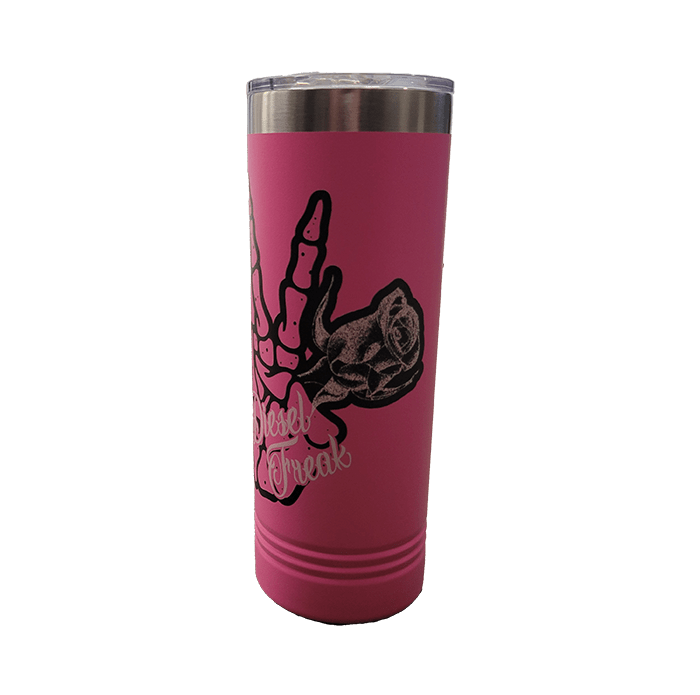Skully Hand Rose Skinny Tumbler